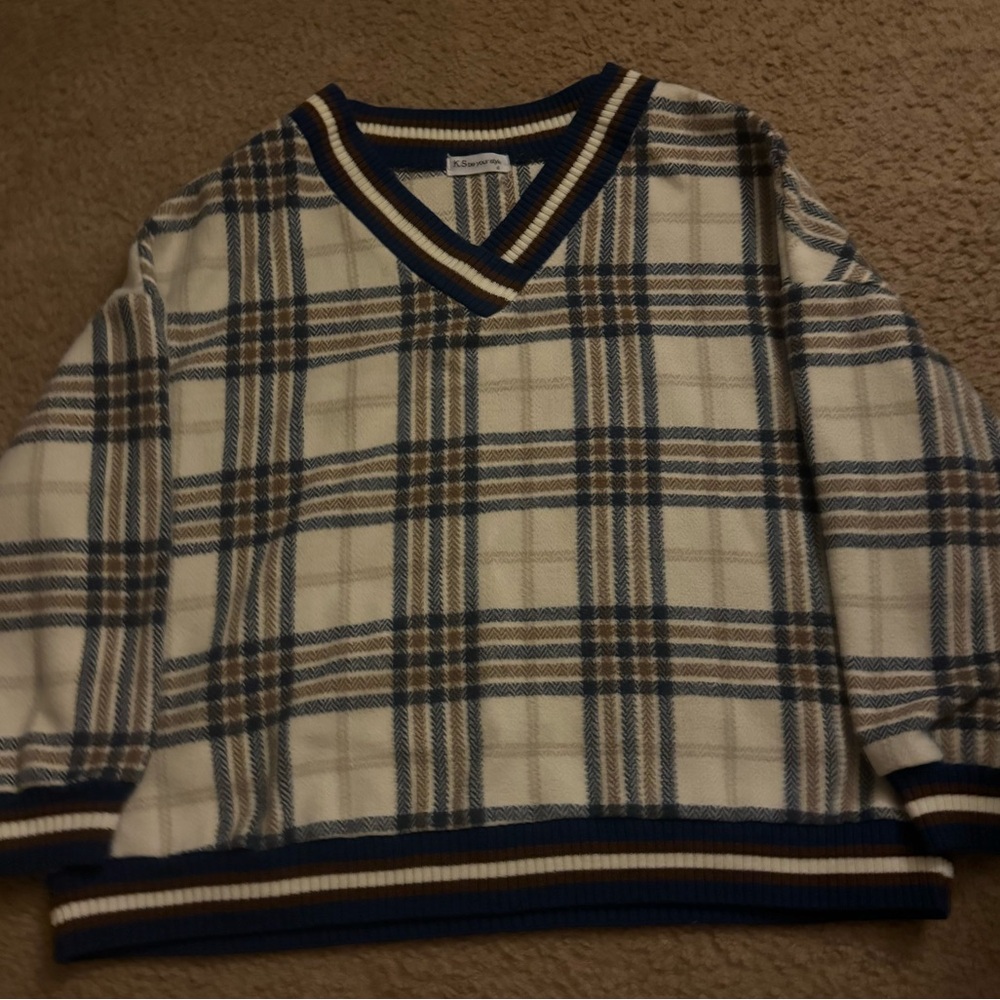 Baggy Plaid Sweater